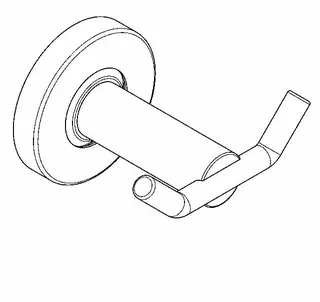 Aquarotter Bademantelhaken, MEDIUS, Edelstahl, 75x54x70 mm, AP, hgl, doppelt – Bild 2