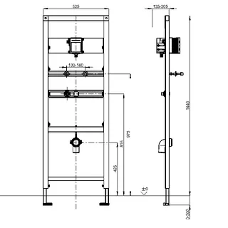 Aquarotter Installationselement, AQUAFIX, für Edelstahlurinal, für UR-Spüler – Bild 3