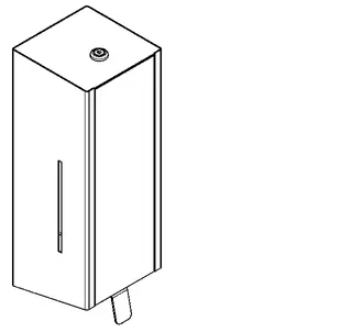 Aquarotter Seifenspender, EXOS, Edelstahl, Aufputz, 120x345x120 mm – Bild 2