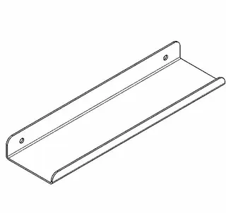 Aquarotter Ablage, HEAVY DUTY, Edelstahl, 300x30x80 mm, Aufputz – Bild 2