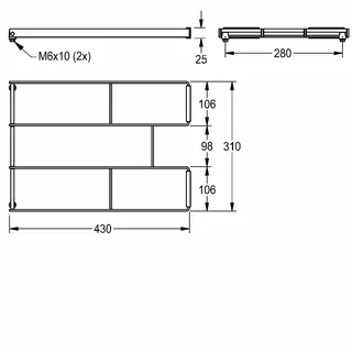 Aquarotter Klapprost, SIRIUS, Edelstahl, 310x25x430 mm – Bild 3