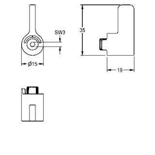 Aquarotter Temperaturwahlhebel, F5, f. Wascharm. elektronisch gesteuert, 2030041431 – Bild 3
