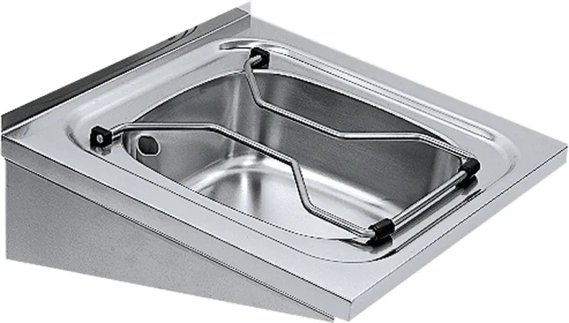 Aquarotter Ausgussbecken, SIRIUS, Edelstahl, 500x180x500 mm, Klapprost
