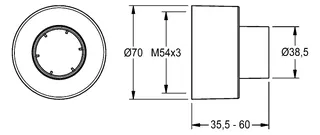 Aquarotter Schraubrosette, F5, für Wasserans., 2030046777 – Bild 2