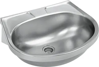 Aquarotter Handwaschbecken, ANIMA, Edelstahl, 550x155x450 mm, m. Hahnl., o. Überl.