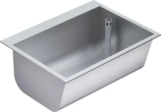 Aquarotter Einlegewaschtrog, SIRIUS, Edelstahl, 670x281x520 mm, Ablauf rechts