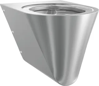 Aquarotter T-WC, CAMPUS, Edelstahl, wandhängend, 360x353x500 mm, ohne Sitz