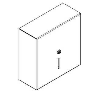 Aquarotter WC-Großrollenhalter, HEAVY DUTY, Edst., 320x322x130 mm, AP, Rolle 300 mm – Bild 2
