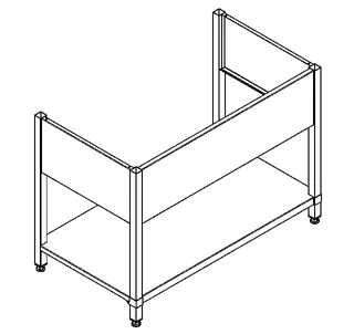 Aquarotter Untergestell, MAXIMA, Edelstahl, 1180x850x650 mm – Bild 2