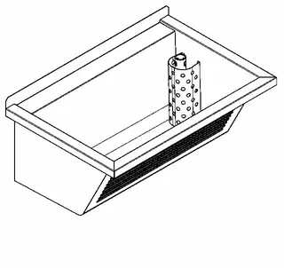 Aquarotter Waschtrog, SIRIUS, Chromstahl, 750x354x500 mm, Ablauf rechts – Bild 2