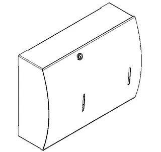 Aquarotter Papier-Seifen-Handtuch-Kombi, STRATOS Edelstahl, 396x305x134 mm, Aufputz – Bild 2