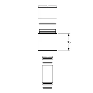 Aquarotter Verlängerungsset, AQUALINE, 33 mm, ab 2001 – Bild 3
