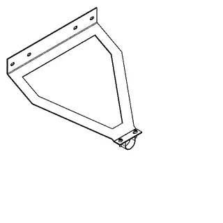 Aquarotter Wandarmhalterung, für Wandarm DN20, 270x170x240 mm, Stahlblech, grün – Bild 2