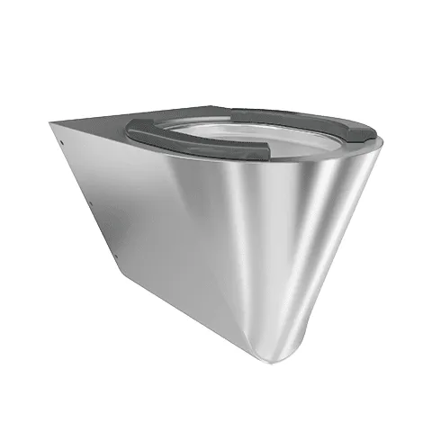 Aquarotter T-WC, CAMPUS, Edelstahl, wandhängend, 360x365x500 mm, Sitzbacken