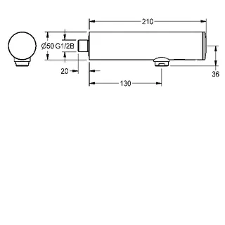 Aquarotter Wandventil, F3, elek., o. Mischung, 6l, Batterie – Bild 3