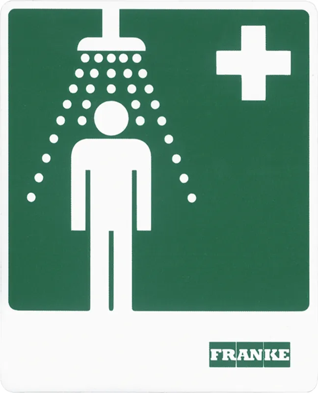 Aquarotter Sicherheitszeichen, Notdusche, Klebefolie