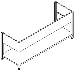 Aquarotter Untergestell, MAXIMA, Edelstahl, 1980x850x650 mm – Bild 2