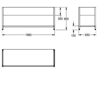 Aquarotter Untergestell, MAXIMA, Edelstahl, 1980x850x650 mm – Bild 3