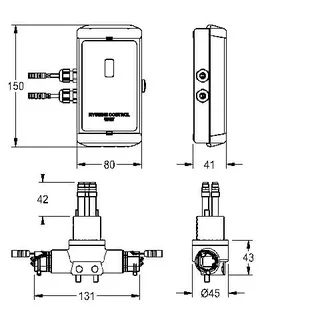 Aquarotter Hygieneeinheit, F5, Wandmontage, f. EHM F5 100 mm, f. Batt. oder Netzteil – Bild 3