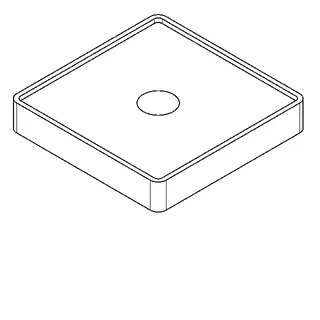 Aquarotter Montageadapter, für mi. Stützsäule, Messing verchromt – Bild 2
