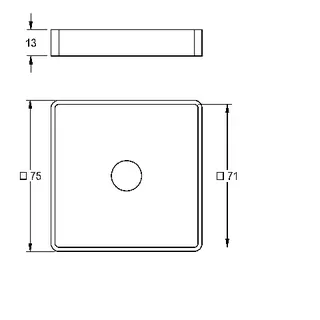 Aquarotter Montageadapter, für mi. Stützsäule, Messing verchromt – Bild 3