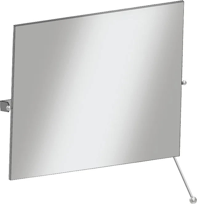 Aquarotter Kippspiegel, CONTINA, Edelstahl, 600x500x74 mm, Griff