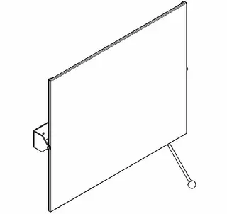 Aquarotter Kippspiegel, CONTINA, Edelstahl, 600x500x74 mm, Griff – Bild 2