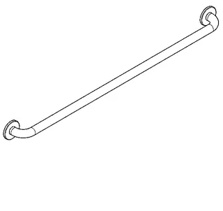 Aquarotter Haltegriff, CONTINA, Edelstahl, 1128x78x82 mm, Griffbreite 1050 mm – Bild 2