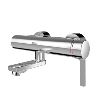 Aquarotter Thermostat-Wandbatterie, F5, EHM, Schwenkauslauf, 155 mm, Hygieneoption
