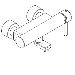 Aquarotter Thermostat-Wandbatterie, F5, EHM, Schwenkauslauf, 155 mm, Hygieneoption – Bild 2