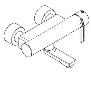 Aquarotter Thermostat-Wandbatterie, F5, EHM, Schwenkauslauf, 215 mm, Hygieneoption – Bild 2