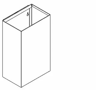 Aquarotter Abfallbehälter, RODAN, Edelstahl, 275x460x177 mm, Aufputz, ca. 18 l – Bild 2