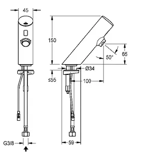 Aquarotter Standventil, F3, elek., o. Mischung, 3l, f. Netzteil – Bild 3