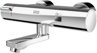 Aquarotter Wandbatterie, F5, elek., Thermostat, Schwenkauslauf, 215 mm, Batterie