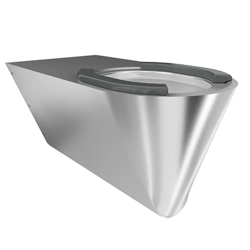 Aquarotter T-WC, CAMPUS, Edelstahl, wandhängend, 360x363x700 mm, barrierefrei, Sitzbacken