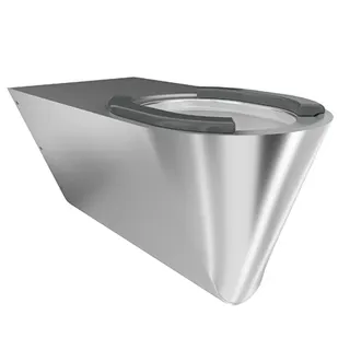 Aquarotter T-WC, CAMPUS, Edelstahl, wandhängend, 360x363x700 mm, barrierefrei, Sitzbacken