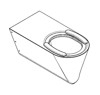 Aquarotter T-WC, CAMPUS, Edelstahl, wandhängend, 360x363x700 mm, barrierefrei, Sitzbacken – Bild 2