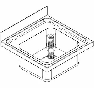 Aquarotter Gewerbespüle, MAXIMA, Edelstahl, 600x382x600 mm – Bild 2