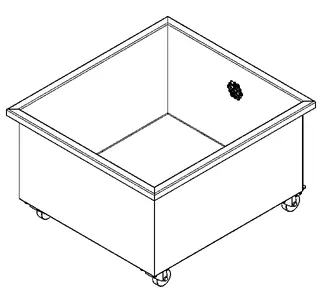 Aquarotter Schlammfangbecken, SIRIUS, Edst., 600x360x550 mm, auf Rollen – Bild 2