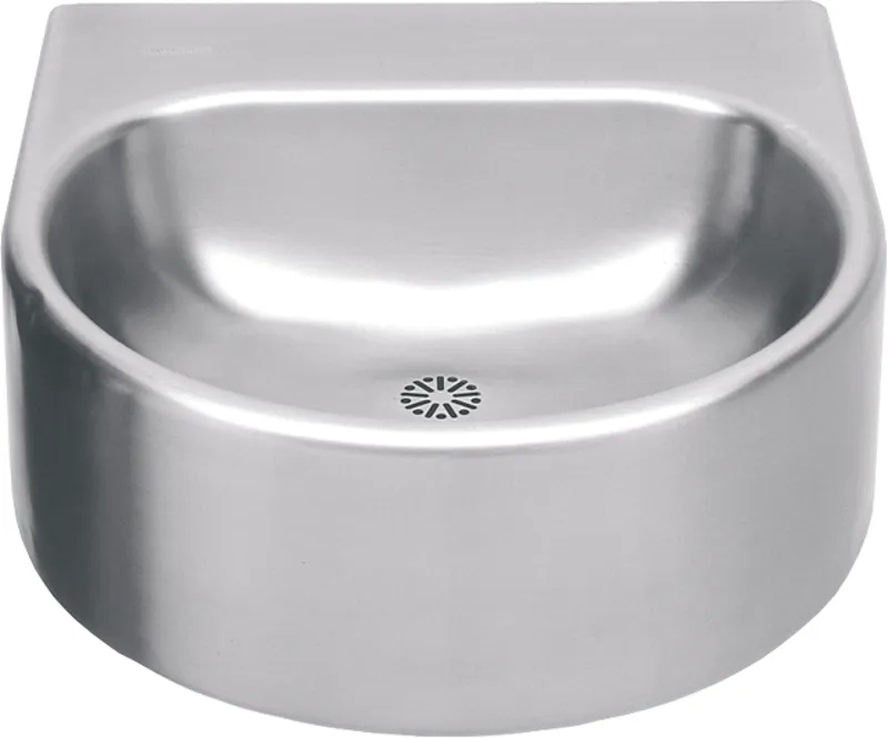 Aquarotter Einzelwaschtisch, ANIMA, Edelstahl, 460x230x410 mm, ohne Hahnbank