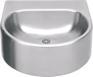 Aquarotter Einzelwaschtisch, ANIMA, Edelstahl, 460x230x410 mm, ohne Hahnbank