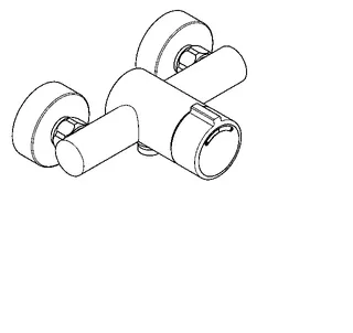 Aquarotter Wandbatterie, F3, hydr., Mischer, Aufputz, für Handbrause – Bild 2
