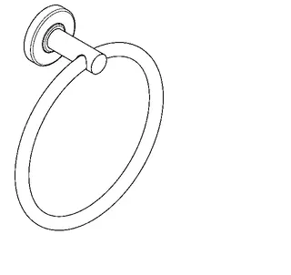 Aquarotter Handtuchring, MEDIUS, Edst., 177x198x65 mm, AP, hgl – Bild 2