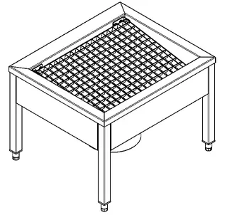 Aquarotter Stiefelreinigungsanl., SIRIUS, Edst., 700x500x600 mm, 1 Reinigungsplatz – Bild 2