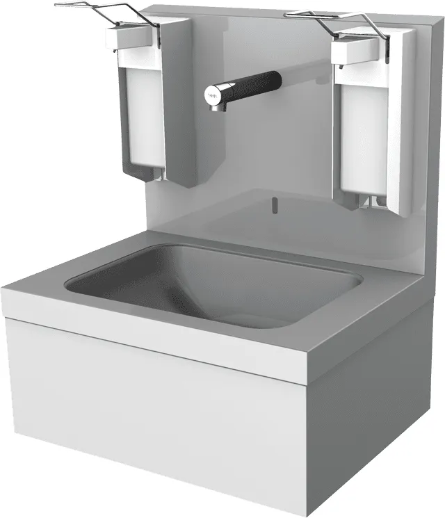 Aquarotter Hygienewaschplatz, elek., Edelstahl, AP, Thermostat, 550x650x425 mm, 230 VAC