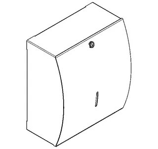 Aquarotter WC-Großrollenhalter, STRATOS, Edst., 304x355x170 mm, Aufputz, Rolle 295 mm – Bild 2