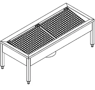 Aquarotter Stiefelreinigungsanl., SIRIUS, Edst., 1400x500x600 mm, 2 Reinigungsplätze – Bild 2