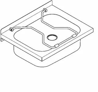 Aquarotter Ausgussbecken, SIRIUS, Edelstahl, 500x215x400 mm, Wandmontage, Klapprost – Bild 2