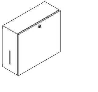 Aquarotter Papier-Seifenspender-Kombi, RODAN, Edelstahl, 358x325x134 mm, Aufputz – Bild 2