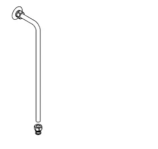 Aquarotter Abgangsbogen 120x500 mm, 18x1 mm, verchromt, mit Verschraubungen – Bild 2